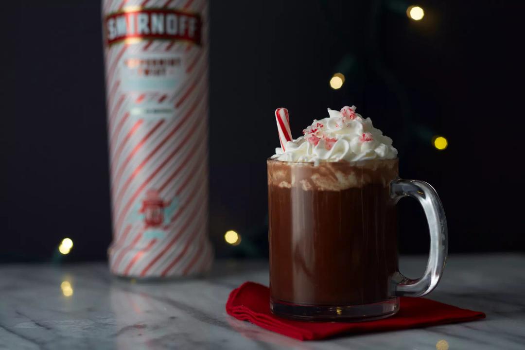 Peppermint Spiked Hot Chocolate