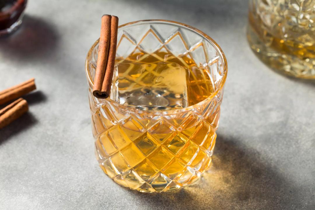 Old Fashioned cocktail with maple syrup