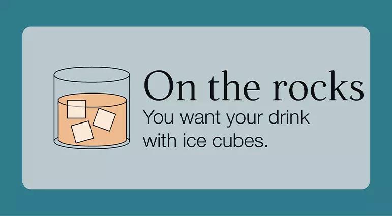 What is a drink "On the rocks"?